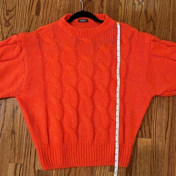 Women’s Orange Jumper Sweater Oversized size S long sleeve - Picture 7 of 9